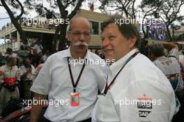 27.05.2007 Monte Carlo, Monaco,  Dr. Dieter Zetsche (GER), Chairman of Daimler with Norbert Haug (GER), Mercedes, Motorsport chief - Formula 1 World Championship, Rd 5, Monaco Grand Prix, Sunday Pre-Race Grid