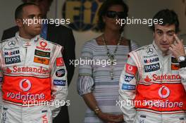 27.05.2007 Monte Carlo, Monaco,  Lewis Hamilton (GBR), McLaren Mercedes and Fernando Alonso (ESP), McLaren Mercedes - Formula 1 World Championship, Rd 5, Monaco Grand Prix, Sunday Podium