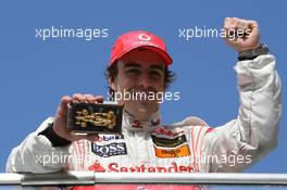 27.05.2007 Monte Carlo, Monaco,  Fernando Alonso (ESP), McLaren Mercedes with a golden F1 Car - Formula 1 World Championship, Rd 5, Monaco Grand Prix, Sunday Podium