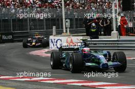 27.05.2007 Monte Carlo, Monaco,  Rubens Barrichello (BRA), Honda Racing F1 Team, RA107 - Formula 1 World Championship, Rd 5, Monaco Grand Prix, Sunday Race