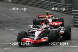 27.05.2007 Monte Carlo, Monaco,  Fernando Alonso (ESP), McLaren Mercedes, MP4-22 and Lewis Hamilton (GBR), McLaren Mercedes, MP4-22 - Formula 1 World Championship, Rd 5, Monaco Grand Prix, Sunday Race