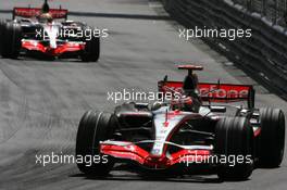 27.05.2007 Monte Carlo, Monaco,  Fernando Alonso (ESP), McLaren Mercedes, MP4-22 and Lewis Hamilton (GBR), McLaren Mercedes, MP4-22 - Formula 1 World Championship, Rd 5, Monaco Grand Prix, Sunday Race