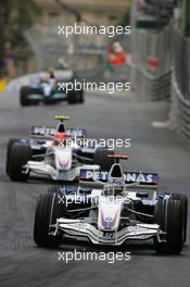 27.05.2007 Monte Carlo, Monaco,  Nick Heidfeld (GER), BMW Sauber F1 Team, F1.07 and Robert Kubica (POL), BMW Sauber F1 Team, F1.07 - Formula 1 World Championship, Rd 5, Monaco Grand Prix, Sunday Race