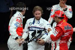 26.05.2007 Monte Carlo, Monaco,  Fernando Alonso (ESP), McLaren Mercedes, Nick Heidfeld (GER), BMW Sauber F1 Team, Fernando Alonso (ESP), McLaren Mercedes, Lewis Hamilton (GBR), McLaren Mercedes  - Formula 1 World Championship, Rd 5, Monaco Grand Prix, Saturday Qualifying