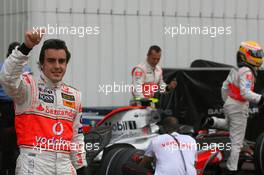 26.05.2007 Monte Carlo, Monaco,  Pole Position, 1st, Fernando Alonso (ESP), McLaren Mercedes, MP4-22 - Formula 1 World Championship, Rd 5, Monaco Grand Prix, Saturday Qualifying