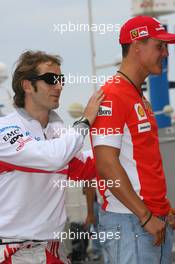 26.05.2007 Monte Carlo, Monaco,  Jarno Trulli (ITA), Toyota Racing and Michael Schumacher (GER), Scuderia Ferrari, Advisor - Formula 1 World Championship, Rd 5, Monaco Grand Prix, Saturday