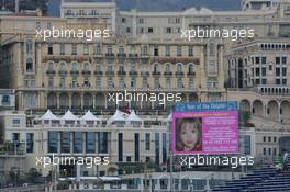 26.05.2007 Monte Carlo, Monaco,  An appeal for information to find missing British girl Madeleine McCann is displayed on the screens at the circuit - Formula 1 World Championship, Rd 5, Monaco Grand Prix, Saturday