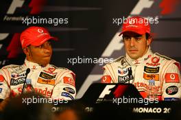 26.05.2007 Monte Carlo, Monaco,  Fernando Alonso (ESP), McLaren Mercedes and Lewis Hamilton (GBR), McLaren Mercedes - Formula 1 World Championship, Rd 5, Monaco Grand Prix, Saturday Press Conference