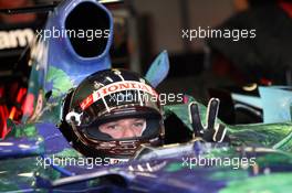 26.05.2007 Monte Carlo, Monaco,  Rubens Barrichello (BRA), Honda Racing F1 Team wearing a new helmet design of JMD with a special thermopainting - Formula 1 World Championship, Rd 5, Monaco Grand Prix, Saturday Practice