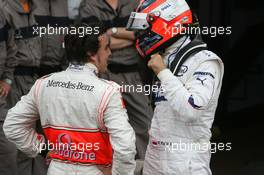 26.05.2007 Monte Carlo, Monaco,  Fernando Alonso (ESP), McLaren Mercedes and Robert Kubica (POL),  BMW Sauber F1 Team - Formula 1 World Championship, Rd 5, Monaco Grand Prix, Saturday Qualifying