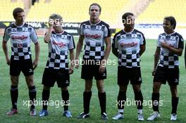 22.05.2006 Monte Carlo, Monaco,  Felipe Massa (BRA), Scuderia Ferrari and Robert Doornbos (NED), Red Bull Racing - Star Team for Children VS National Team Drivers, Charity Football Match, Louis II Stadium