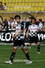 22.05.2006 Monte Carlo, Monaco,  Felipe Massa (BRA), Scuderia Ferrari and Giorgio Pantano (ITA) - Star Team for Children VS National Team Drivers, Charity Football Match, Louis II Stadium