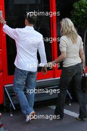 27.05.2007 Monte Carlo, Monaco,  Michael Schumacher (GER), Scuderia Ferrari, Advisor and Corina Schumacher (GER), Corinna, Wife of Michael Schumacher - Formula 1 World Championship, Rd 5, Monaco Grand Prix, Sunday