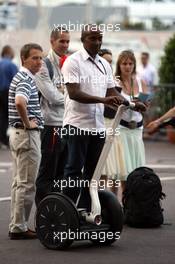 27.05.2007 Monte Carlo, Monaco,  Anthony Hamilton (GBR), Father of Lewis Hamilton and Lewis Hamilton (GBR), McLaren Mercedes on a SEGWAY - Formula 1 World Championship, Rd 5, Monaco Grand Prix, Sunday