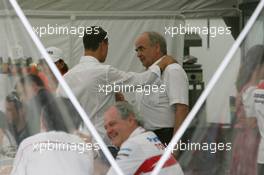 27.05.2007 Monte Carlo, Monaco,  Michael Schumacher (GER), Scuderia Ferrari, Advisor, and Karl-Heinz Zimmermann (GER) - Formula 1 World Championship, Rd 5, Monaco Grand Prix, Sunday