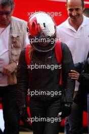 27.05.2007 Monte Carlo, Monaco,  Michael Schumacher (GER), Scuderia Ferrari, Advisor and Corina Schumacher (GER), Corinna, Wife of Michael Schumacher are leaving the track on a motor bike after the race - Formula 1 World Championship, Rd 5, Monaco Grand Prix, Sunday