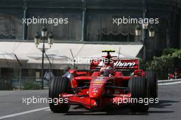 24.05.2007 Monte Carlo, Monaco,  Kimi Raikkonen (FIN), Räikkönen, Scuderia Ferrari, F2007 - Formula 1 World Championship, Rd 5, Monaco Grand Prix, Thursday Practice