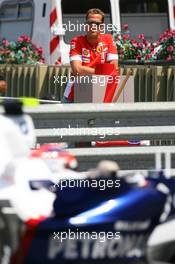 24.05.2007 Monte Carlo, Monaco,  Michael Schumacher (GER), Scuderia Ferrari, Advisor, watches the session from "La Rascasse" corner - Formula 1 World Championship, Rd 5, Monaco Grand Prix, Thursday Practice