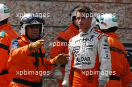 24.05.2007 Monte Carlo, Monaco,  Adrian Sutil (GER), Spyker F1 Team, F8-VII, crashed in Free Practice - Formula 1 World Championship, Rd 5, Monaco Grand Prix, Thursday Practice