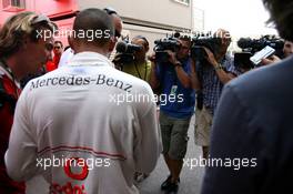 24.05.2007 Monte Carlo, Monaco,  Camera crews film, Lewis Hamilton (GBR), McLaren Mercedes - Formula 1 World Championship, Rd 5, Monaco Grand Prix, Thursday