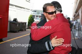 24.05.2007 Monte Carlo, Monaco,  Michael Schumacher (GER), Scuderia Ferrari, Advisor, arrives at the circuit - Formula 1 World Championship, Rd 5, Monaco Grand Prix, Thursday