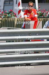 24.05.2007 Monte Carlo, Monaco,  Michael Schumacher (GER), Scuderia Ferrari, Advisor, watches the session from "La Rascasse" corner - Formula 1 World Championship, Rd 5, Monaco Grand Prix, Thursday Practice