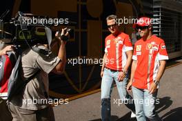 24.05.2007 Monte Carlo, Monaco,  Michael Schumacher (GER), Scuderia Ferrari, Advisor and Felipe Massa (BRA), Scuderia Ferrari  - Formula 1 World Championship, Rd 5, Monaco Grand Prix, Thursday