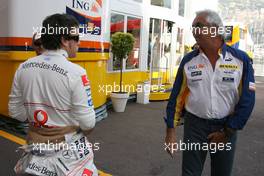 24.05.2007 Monte Carlo, Monaco,  Fernando Alonso (ESP), McLaren Mercedes and Flavio Briatore (ITA), Renault F1 Team, Team Chief, Managing Director - Formula 1 World Championship, Rd 5, Monaco Grand Prix, Thursday