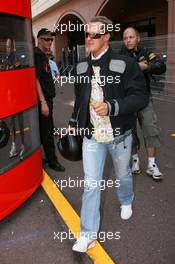 24.05.2007 Monte Carlo, Monaco,  Michael Schumacher (GER), Scuderia Ferrari, Advisor, arrives at the circuit - Formula 1 World Championship, Rd 5, Monaco Grand Prix, Thursday