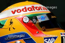 23.05.2007 Monte Carlo, Monaco,  Helmet of Lewis Hamilton (GBR), McLaren Mercedes, with Steinmetz Diamonds - Formula 1 World Championship, Rd 5, Monaco Grand Prix, Wednesday