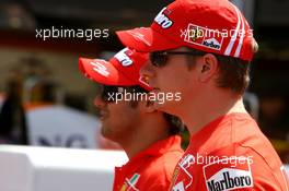 23.05.2007 Monte Carlo, Monaco,  Kimi Raikkonen (FIN), Räikkönen, Scuderia Ferrari and Felipe Massa (BRA), Scuderia Ferrari - Formula 1 World Championship, Rd 5, Monaco Grand Prix, Wednesday