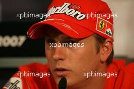 23.05.2007 Monte Carlo, Monaco,  Kimi Raikkonen (FIN), Räikkönen, Scuderia Ferrari - Formula 1 World Championship, Rd 5, Monaco Grand Prix, Wednesday Press Conference