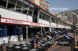 23.05.2007 Monte Carlo, Monaco,  WilliamsF1 Team, pit garages - Formula 1 World Championship, Rd 5, Monaco Grand Prix, Wednesday