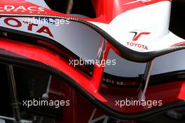 23.05.2007 Monte Carlo, Monaco,  Toyota Racing, front wing detail - Formula 1 World Championship, Rd 5, Monaco Grand Prix, Wednesday