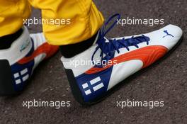 23.05.2007 Monte Carlo, Monaco,  Heikki Kovalainen (FIN), Renault F1 Team, race boots - Formula 1 World Championship, Rd 5, Monaco Grand Prix, Wednesday