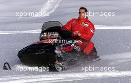 10.11.2007 Michael Schumacher on a snow mobile - Michael Schumacher Story