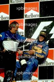 10.11.2007 Michael Schumacher, Benetton Renault with Falvio Briatore - Michael Schumacher Story