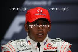 08.04.2007 Kuala Lumpur, Malaysia,  Lewis Hamilton (GBR), McLaren Mercedes  - Formula 1 World Championship, Rd 2, Malaysian Grand Prix, After Race Press Conference