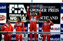 10.11.2007 Formula One Word Championship 1988 GP F1 Hockenheim Ayrton Senna (BRA) 1st, Alain Prost (FRA), 2nd position and Gerard Berger (AUT) 3rd positon - Ayrton Senna Story