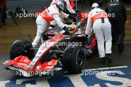 06.03.2007, Silverstone, England,  Lewis Hamilton (GBR), McLaren Mercedes, MP4-22 - Formula 1 Testing