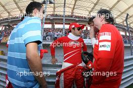 26.08.2007 Istanbul, Turkey,  Felipe Massa (BRA), Scuderia Ferrari, Jean Todt (FRA), Scuderia Ferrari, Ferrari CEO - Formula 1 World Championship, Rd 12, Turkish Grand Prix, Sunday Pre-Race Grid