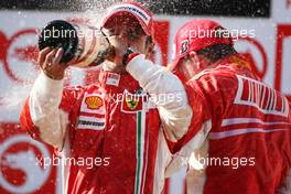26.08.2007 Istanbul, Turkey,  1st place Felipe Massa (BRA), Scuderia Ferrari and Kimi Raikkonen (FIN), Räikkönen, Scuderia Ferrari - Formula 1 World Championship, Rd 12, Turkish Grand Prix, Sunday Podium