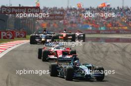 26.08.2007 Istanbul, Turkey,  Jenson Button (GBR), Honda Racing F1 Team, RA107 and Jarno Trulli (ITA), Toyota Racing, TF107 - Formula 1 World Championship, Rd 12, Turkish Grand Prix, Sunday Race