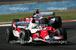 26.08.2007 Istanbul, Turkey,  Ralf Schumacher (GER), Toyota Racing, TF107 and Jarno Trulli (ITA), Toyota Racing, TF107 - Formula 1 World Championship, Rd 12, Turkish Grand Prix, Sunday Race