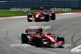 26.08.2007 Istanbul, Turkey,  Felipe Massa (BRA), Scuderia Ferrari, F2007, Kimi Raikkonen (FIN), Räikkönen, Scuderia Ferrari, F2007 - Formula 1 World Championship, Rd 12, Turkish Grand Prix, Sunday Race