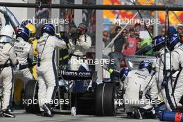 26.08.2007 Istanbul, Turkey,  Nico Rosberg (GER), WilliamsF1 Team, FW29 pit stop - Formula 1 World Championship, Rd 12, Turkish Grand Prix, Sunday Race
