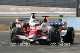 26.08.2007 Istanbul, Turkey,  Ralf Schumacher (GER), Toyota Racing, TF107, Jarno Trulli (ITA), Toyota Racing, TF107 - Formula 1 World Championship, Rd 12, Turkish Grand Prix, Sunday Race