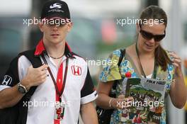 25.08.2007 Istanbul, Turkey,  Anthony Davidson (GBR), Super Aguri F1 Team with his wife Carrie - Formula 1 World Championship, Rd 12, Turkish Grand Prix, Saturday