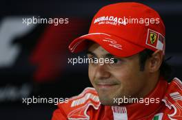 25.08.2007 Istanbul, Turkey,  1st, Pole Position, Felipe Massa (BRA), Scuderia Ferrari - Formula 1 World Championship, Rd 12, Turkish Grand Prix, Saturday Press Conference