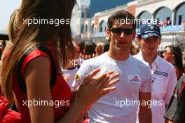 26.08.2007 Istanbul, Turkey,  Mark Webber (AUS), Red Bull Racing and Robert Kubica (POL),  BMW Sauber F1 Team - Formula 1 World Championship, Rd 12, Turkish Grand Prix, Sunday